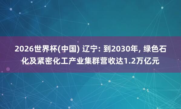 2026世界杯(中國(guó)) 遼寧: 到2030年， 綠色石化及緊密化工產(chǎn)業(yè)集群營(yíng)收達(dá)1.2萬(wàn)億元